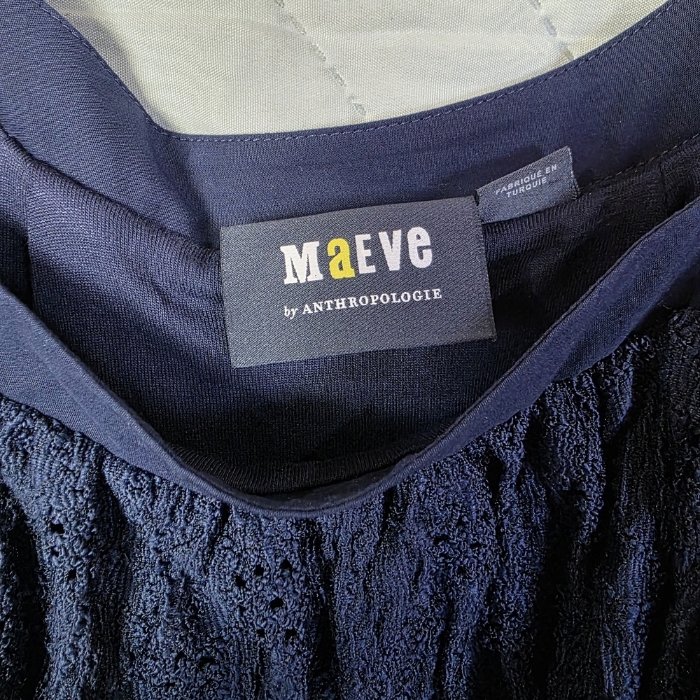 Anthropologie Maeve Eyelet Mid Dress Size Small - Picture 10 of 13